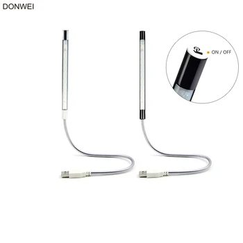 

DONWEI Portable 10 LED Book Light with Touch Switch Sleek Design Flexible Metal Wire Night Lights for Reading Outdoor Travel