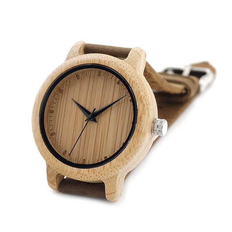 BOBO BIRD WA10 женские часы бамбуковые деревянные часы настоящий кожаный ремешок кварцевые часы как подарок для дам принимаем OEM Relogio