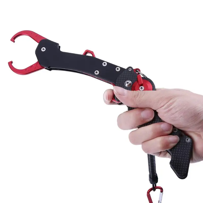 

High quality Outdoor Folding Fishing Lip Grip Fishing Gripper Fishing Tool With Light Weight Aluminium Fishing Pliers Tackle