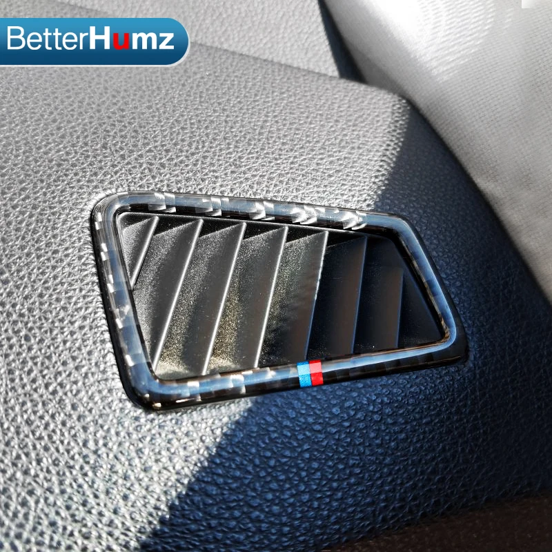 

For bmw e90 e92 E93 Carbon Fiber Interior air conditioning vent Outlet Trim Cover Car Styling 3D Stickers 3 series Accessories