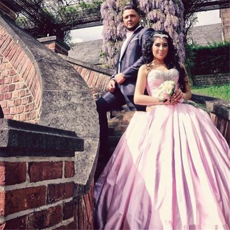 Великолепные розовые платья Quinceanera недорогие подростковые платья с блестками и бисером на шнуровке Vestidos de Debutante 15 Anos