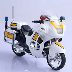 Сборка сплава полицейский мотоцикл Модель Дети Игрушка-моторную координацию Фостер логическое мышление обучение подарок 3 цвета
