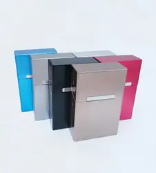 Оптовая продажа-магнитный Slide Up алюминиевый сплав портсигар держать 20 шт автоматический портсигар/карманный портативный