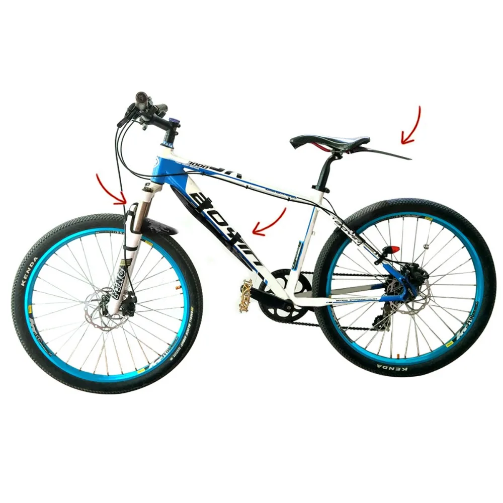 Bicycle Fender Bicycle Mudguard Set 3 Pieces Cycling Accessory for MTB Road Bike