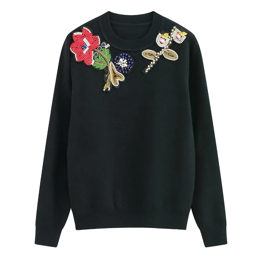 Di In Sexemara Borda Pullover Feminina Che Maglia O Roupas Donne Rosa Nero Lavoro Top E A Bianco Nucleo collo Fiore Filato Del Delle Maglione 7x7wq4U