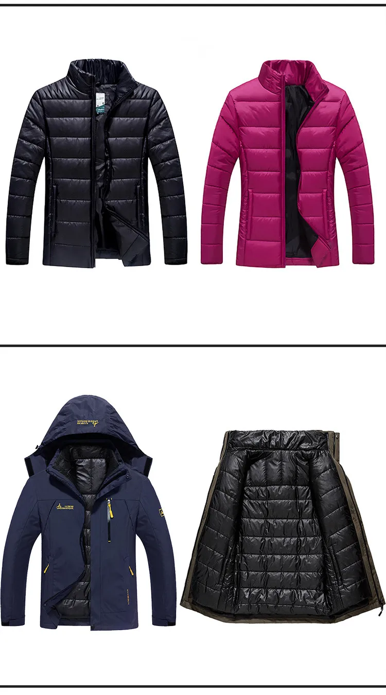 Мужская зимняя теплая куртка, 2 в 1, утолщенная теплая парка, пальто, мужская верхняя одежда, ветровка, водонепроницаемая куртка с капюшоном размера плюс 6XL