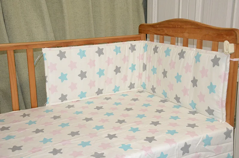 Детские бамперы в кроватку для новорожденных, хлопковый льняной бампер для детской кроватки(только 1 бампер), длина 120 см - Цвет: NO6