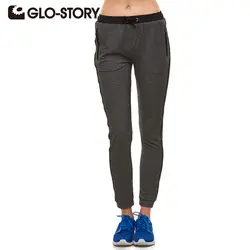 GLO-STORY 2018 Новое поступление Для женщин брюки высокое качество 3 вида цветов хип-хоп танец гарем эластичные штаны Для женщин брюки плюс