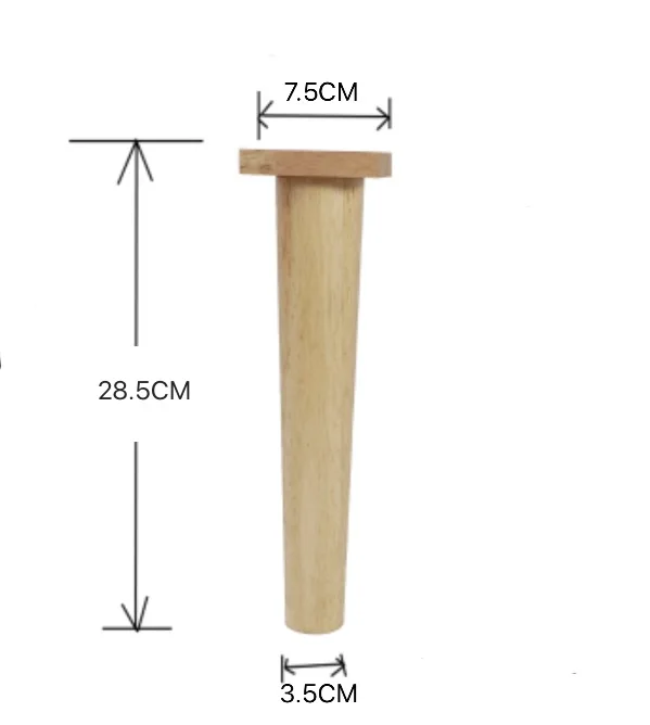 Free Shipping 4Pieces/Lot H:28.5CM  Rubber Wood Sofa Cupboard Legs Furniture Table Support Foot Feet