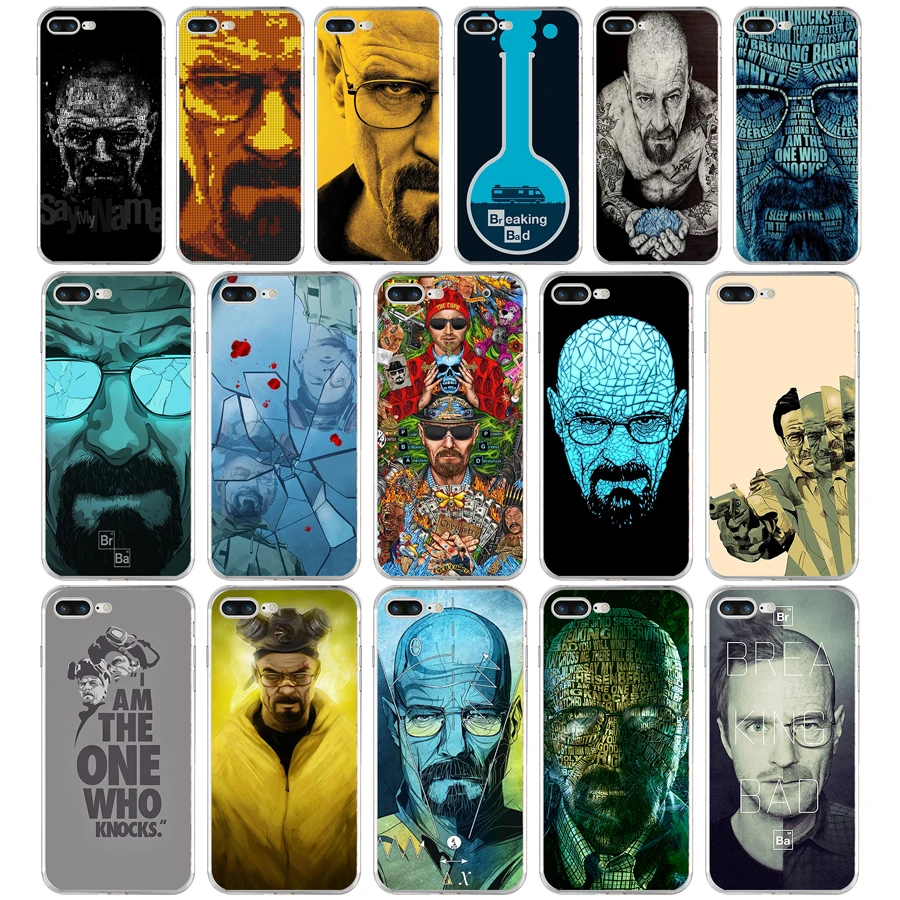 

63AQ Heisenberg Walter White Breaking Bad Soft TPU Silicone Cover Case For Apple iPhone 6 6s 7 8 plus Case