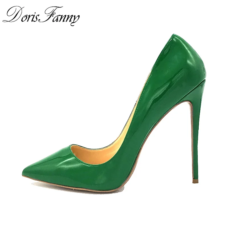green stiletto shoes