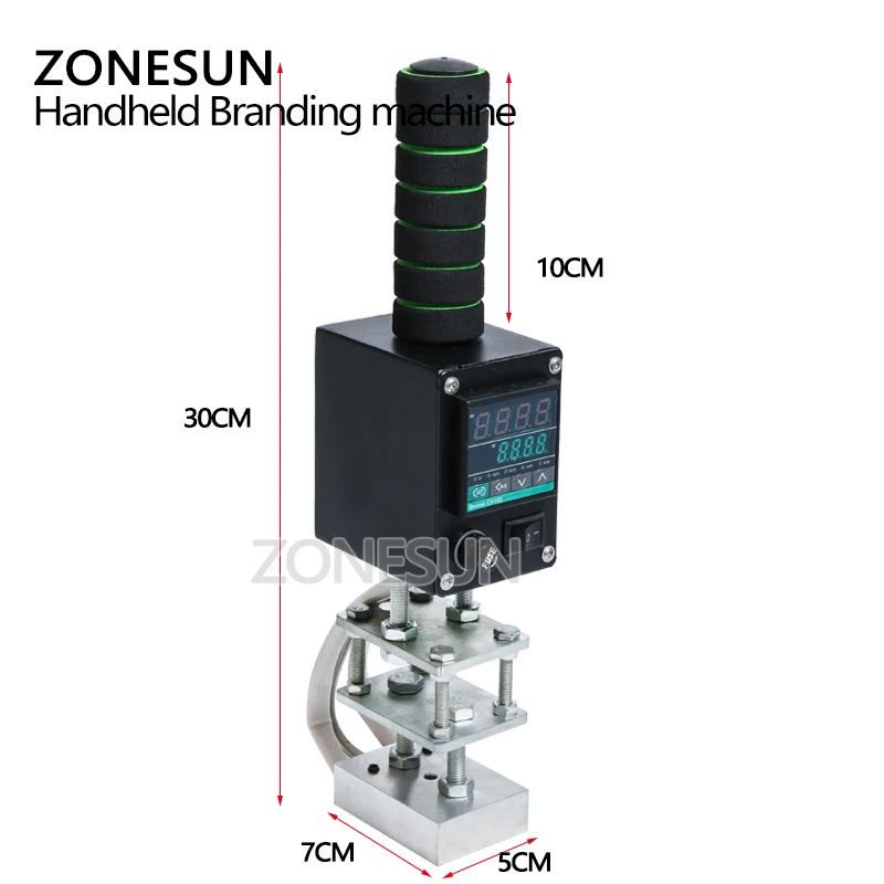 ZONESUN ручная машина горячего тиснения ручной тиснение для кожи Дерево Бумага Логотип Марка прессовочная машина 5x7 см 8*10 см 10x13 см