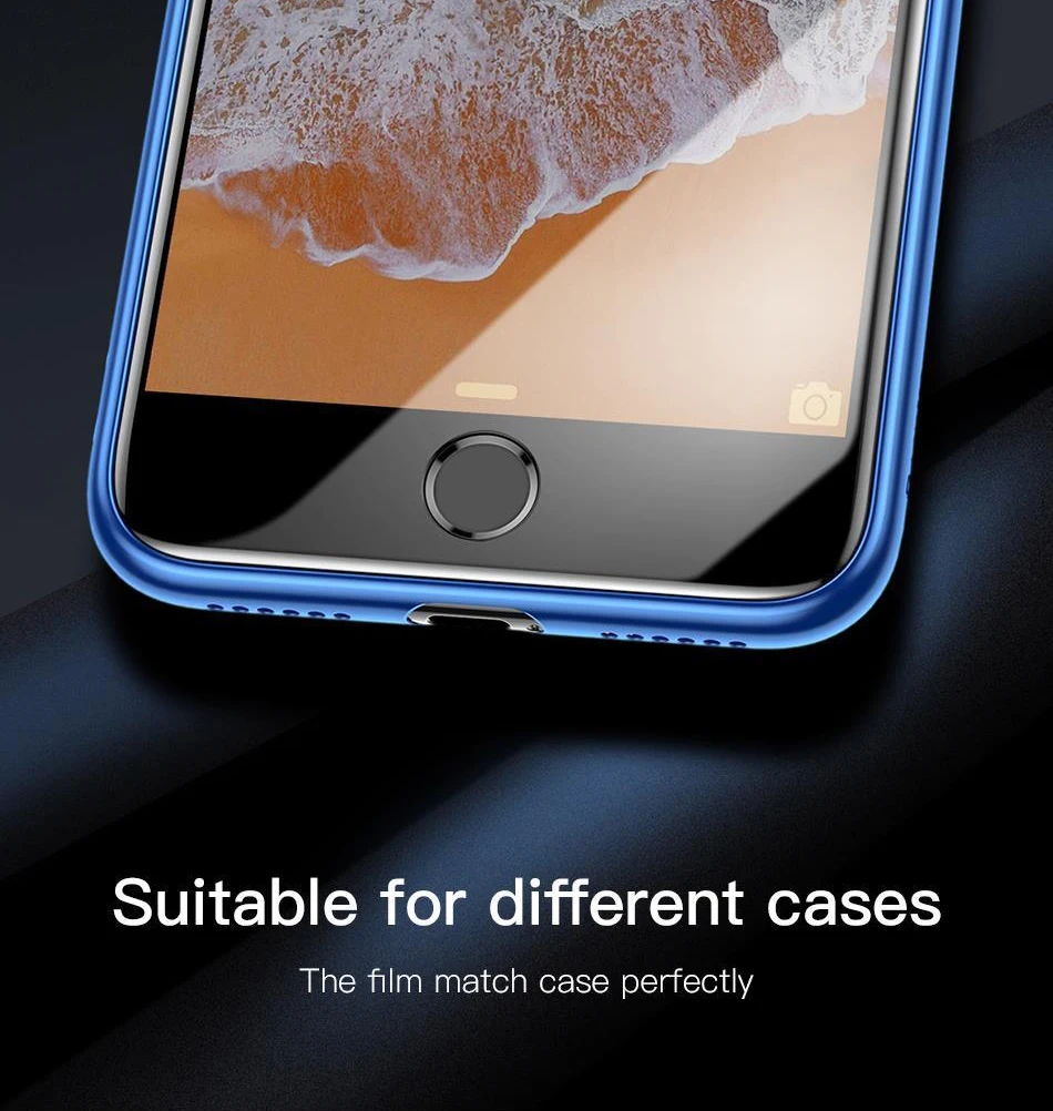 RZP 5D полное покрытие закаленное стекло для iPhone 11 Pro X XR XS Max 6 6s 7 8 Plus Защита экрана для iPhone X S стеклянная пленка 7