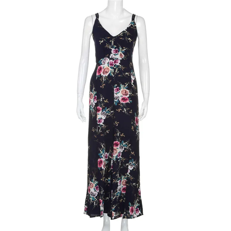 NEW Fashion summer jumpsuit woman 2018 Sleeveless Floral Print Jumpsuit Summer Loose Playsuit Rompers pantaloni siamesi J28#N (10)