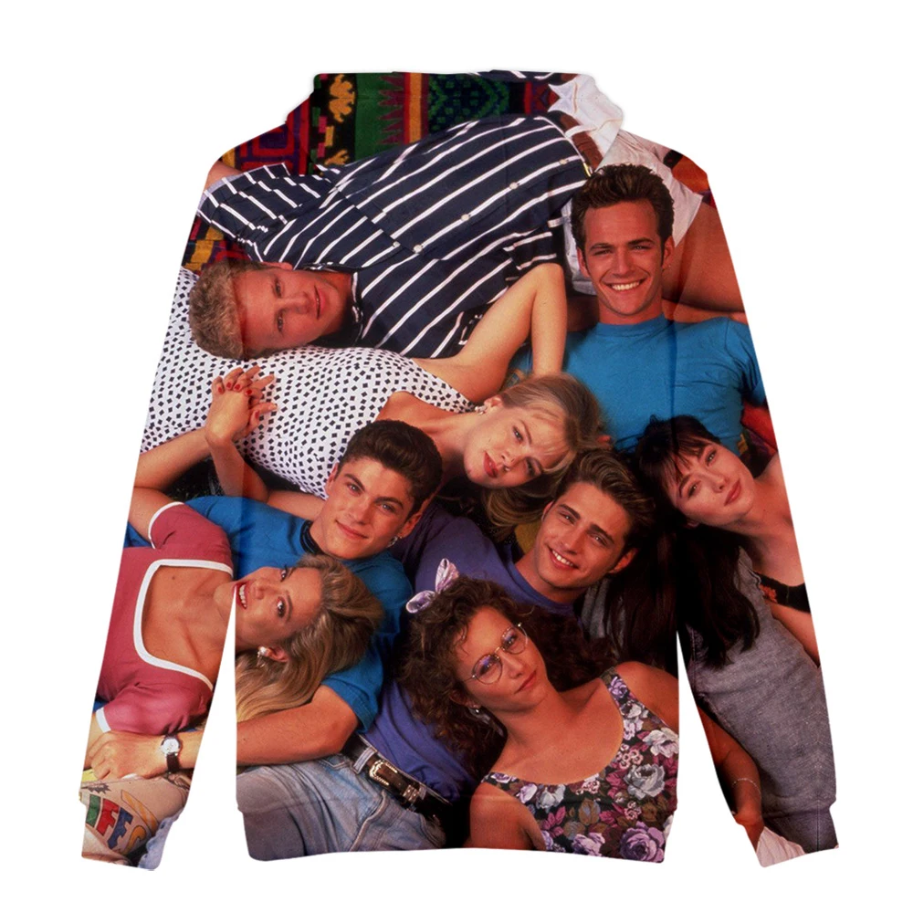 Беверли Холмс 90210 Luke Perry мода унисекс Crewneck толстовка с принтом с длинными рукавами Pollover плюс размер женские толстовки с 3D принтом