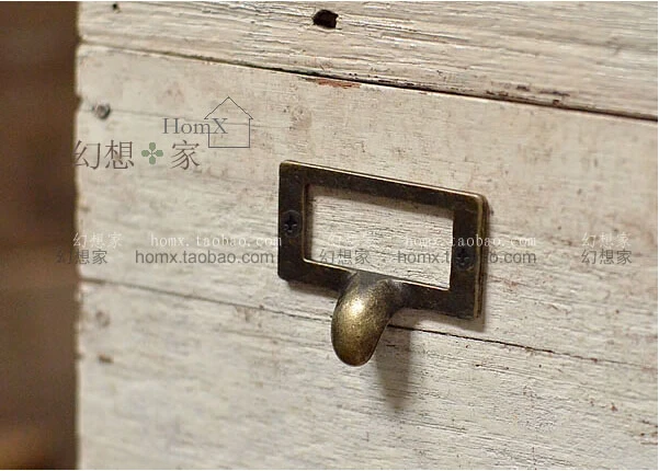 

10Pcs Imitation bronze label box handle old grocery cabinet drawer can insert sheet label card handle