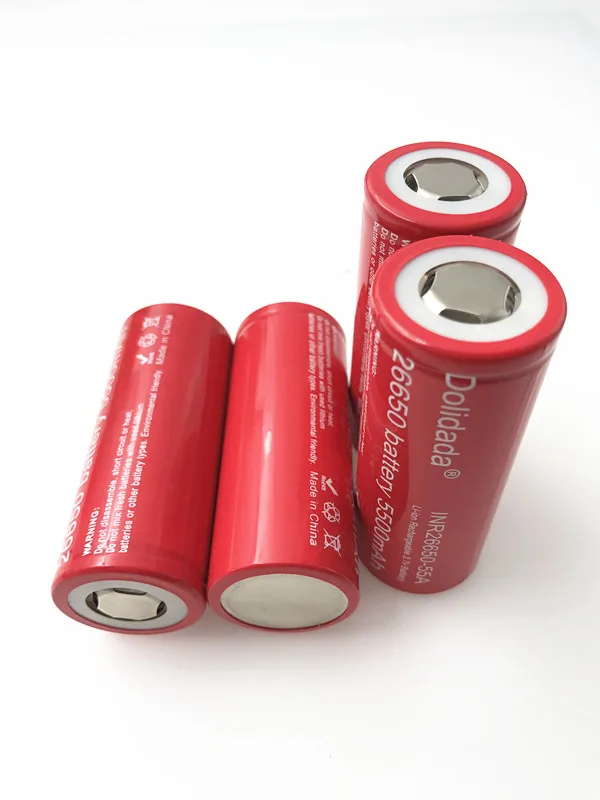 5 шт. Dolidada 26650 аккумулятор 5500mah аккумулятор 26650 Li-ion 3,7 v перезаряжаемый аккумулятор для фонарика Электрический инструмент 55A 26650 аккумулятор