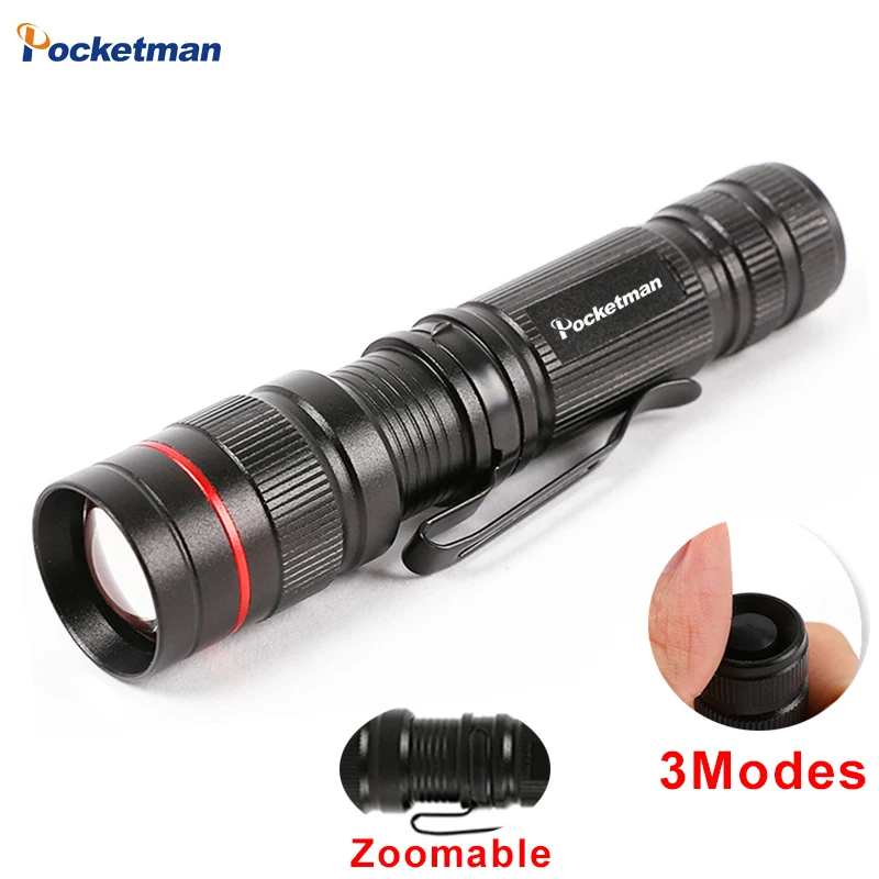 

Led Flashlight Torch 3 Modes Zoomable Adjustable Waterproof Mini Led Lamp Flashlight 2 Colors For Camping Cycling z15