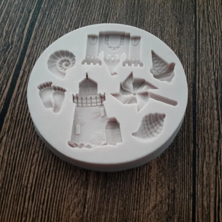 Силиконовая форма в виде раковины для украшения тортов|silicone mold|gumpaste moldscake decorating