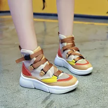 ESHINES/женские кроссовки высокого качества, спортивная обувь, прогулочная обувь, спортивная обувь на толстой подошве, увеличивающая рост, Осенняя обувь, Wild уличные сникерсы