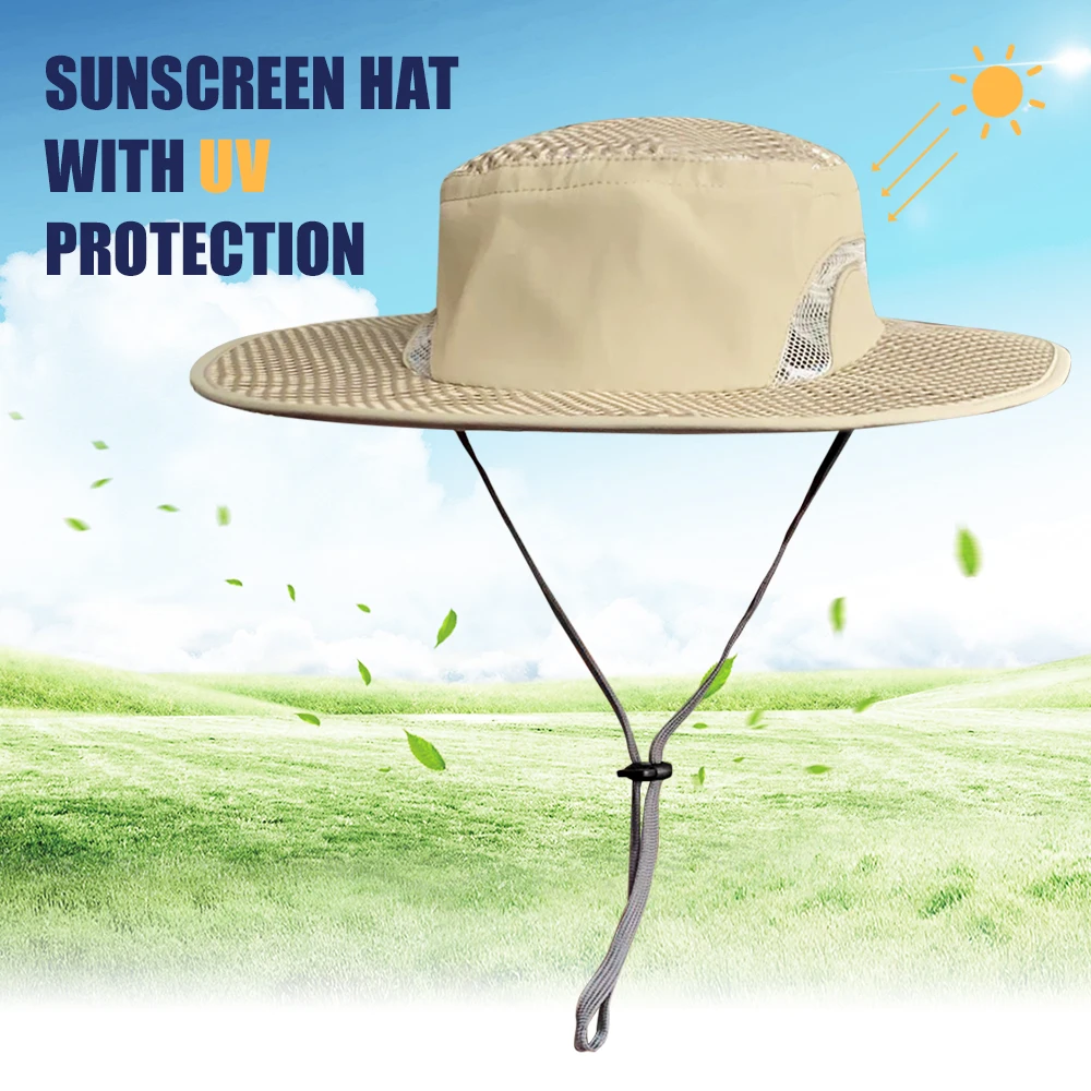 

UV Protection Keeps you Cool Sunscreen Cooling Hat Summer Cooling Cap Wide Brim Sun Hat for Camping Gardening Fishing Boating