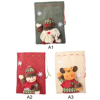 価格 サンタクロースヘラジカ人形巾着キャンディーバッグクリスマスギフト壁掛けバッグパーティークッキーキャンディーパッケージギフトバッグ