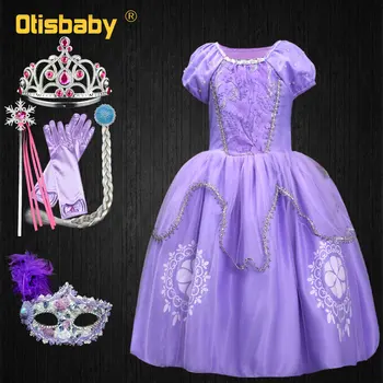 

Sofia the First Floral Girls Birthday Princess Sofia Dress Christmas Carnival Costumes for Girls Fairy Sophia Costume Kids Tutu