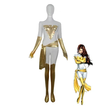

Custom White Jean Grey Phoenix Spandex Superhero Costumes Cosplay Halloween Costume