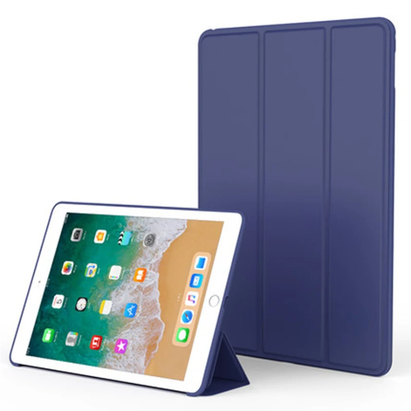 

Case For iPad Air 1 Air 2 Soft Silicone PU Cover Smart Auto Sleep /Wake Up Stand Case For Apple iPad 2018 2017 9.7 Inch