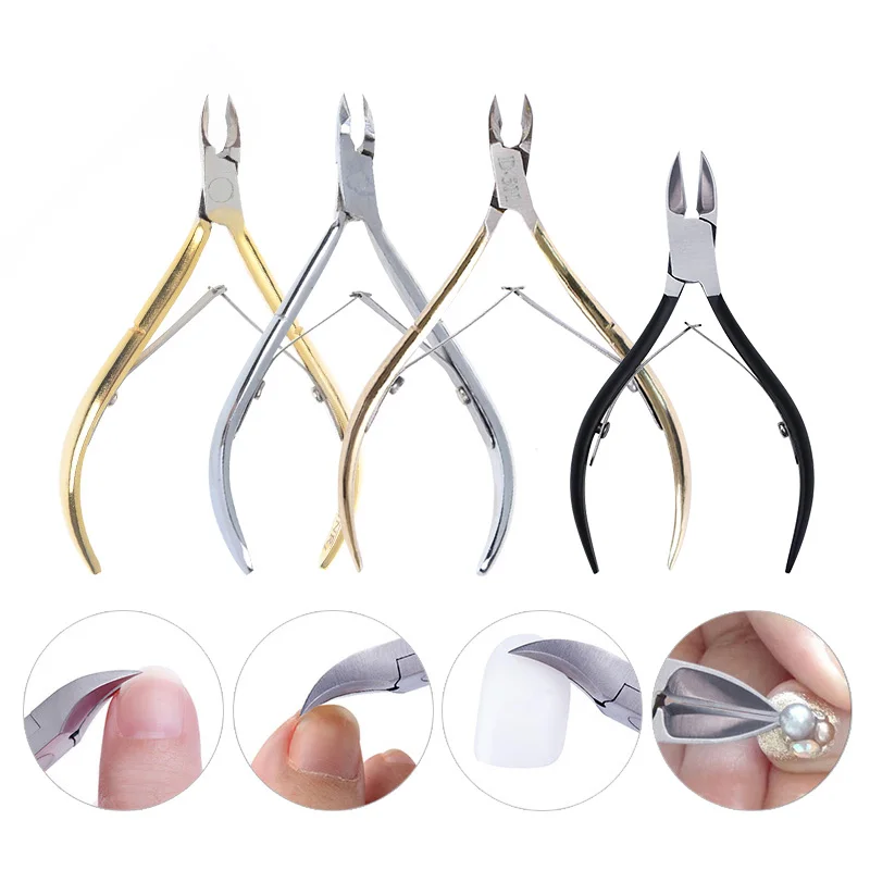 

1 Pc Black Matte Nail Clipper False Nail Tips Cutter 3D Decoration Remover Practical Dead Skin Remover Manicure Nail Art Tool