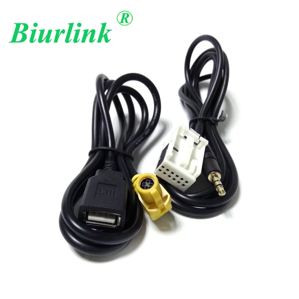 Кабель адаптер Biurlink RCD510 RCD310 RNS315 для смены компакт дисков AUX USB жгут аудио вход