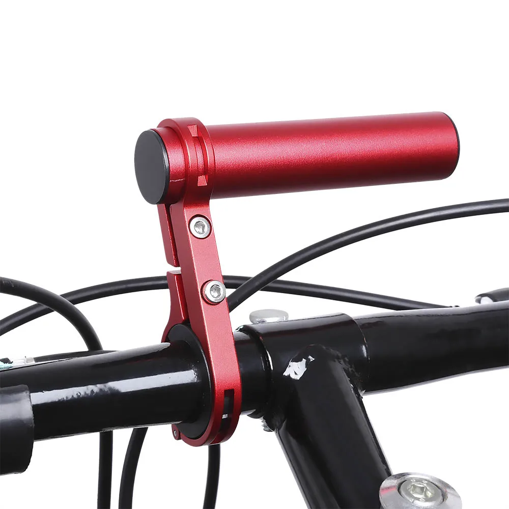 UPANBIKE Bike Handlebar Extender Aluminum Alloy Bracket Extension For Bicycle Speedometer Mount Headlight Flashlight Lamp Holder (Red 10cm Single Clamp