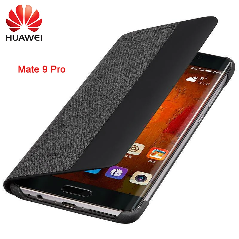 Оригинальный Официальный чехол Huawei MATE 9/MATE9 Pro ударопрочный кожаный с окошком для