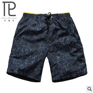2015 New summer Men's beach shorts male red printing quick-dry Fifth shorts Men Swimwear Board Shorts  Loose Swimsuit#B3