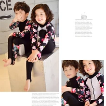 Детский купальный костюм на молнии спереди с длинными рукавами для мальчиков и девочек, купальный костюм для детей