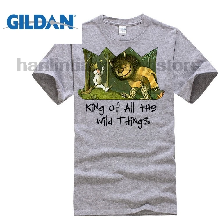GILDAN Retro 1963 Where The Wild Things Are T Shirt Funny Clothing Casual Short Sleeve Shirts Print Men Brand | Мужская одежда