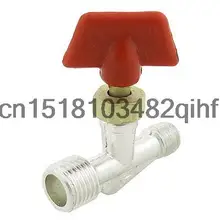 Красной Ручкой Т-Образный 1/" PT Мужской до 1/4" PT Наружная Резьба Газовый Клапан