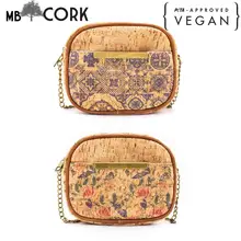Натуральная пробковая сумка через плечо для девушек и женщин с традиционным португальский узором с плиткой сумка BAGD-02/03