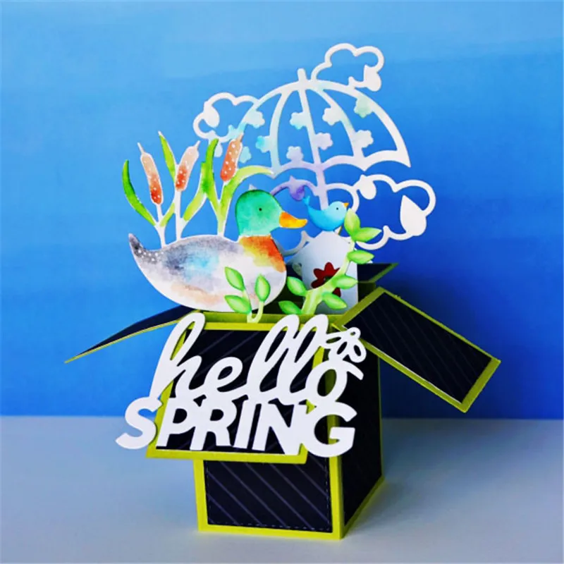 

Hello Spring Letter Metal Cutting Dies for Scrapbooking New 2019 Die Cuts for Card Making Fustelle Die Cut Stitch Craft Dies