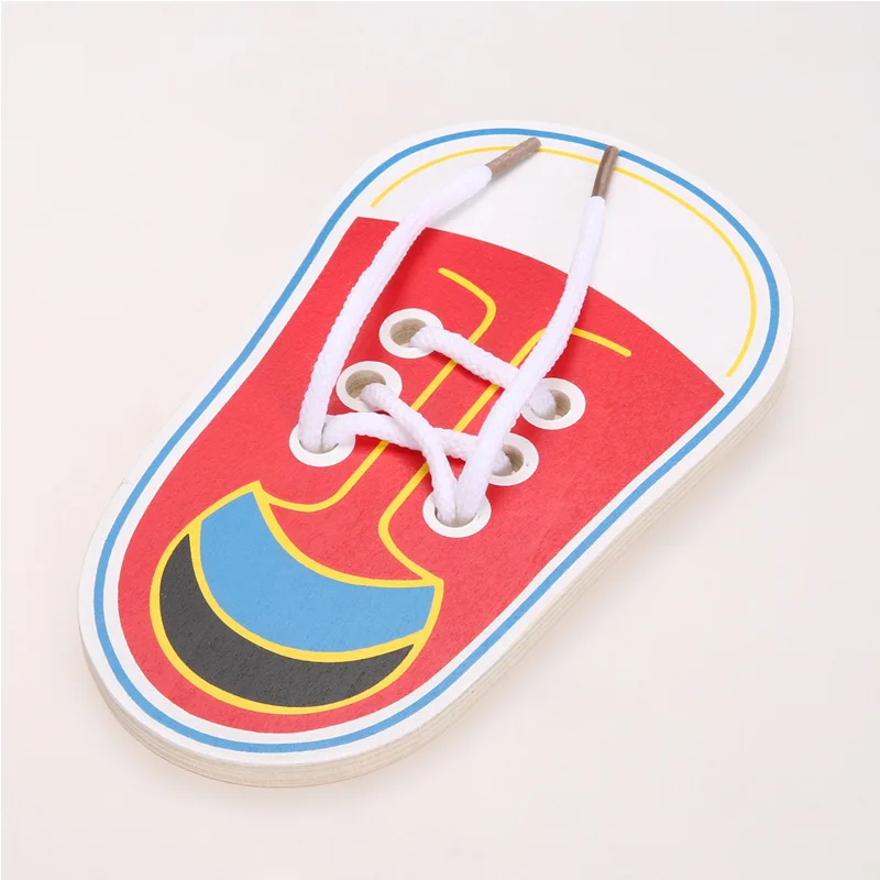 Montessori Toys Educational Wooden Toys for Children Early Learning Teaching Lacing Shoes Kids Tie Shoelaces 1PCS Montessori Toys Educational Wooden Toys for Children Early Learning Teaching Lacing Shoes Kids Tie Shoelaces 1PCS