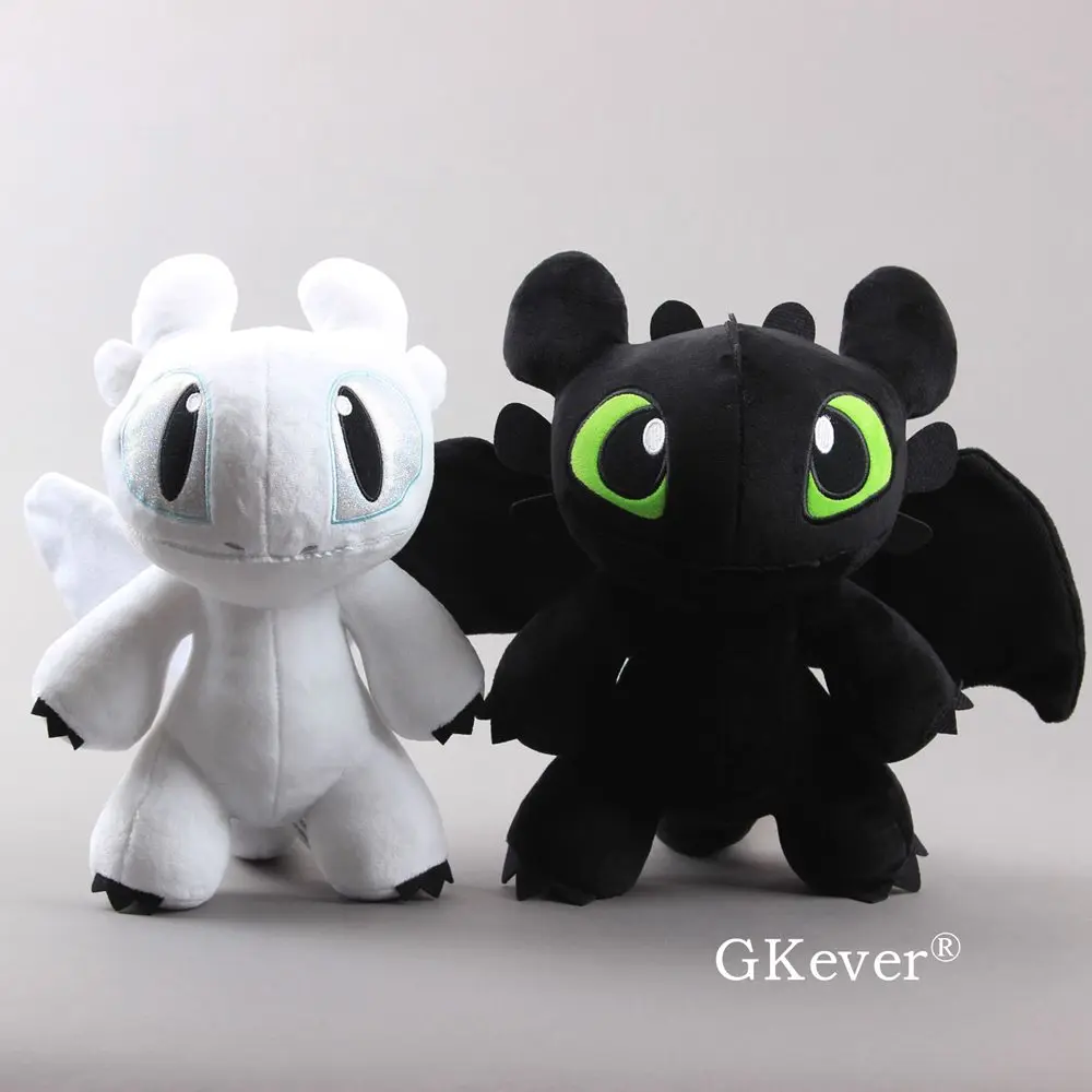 toothless and light fury stuffed animals