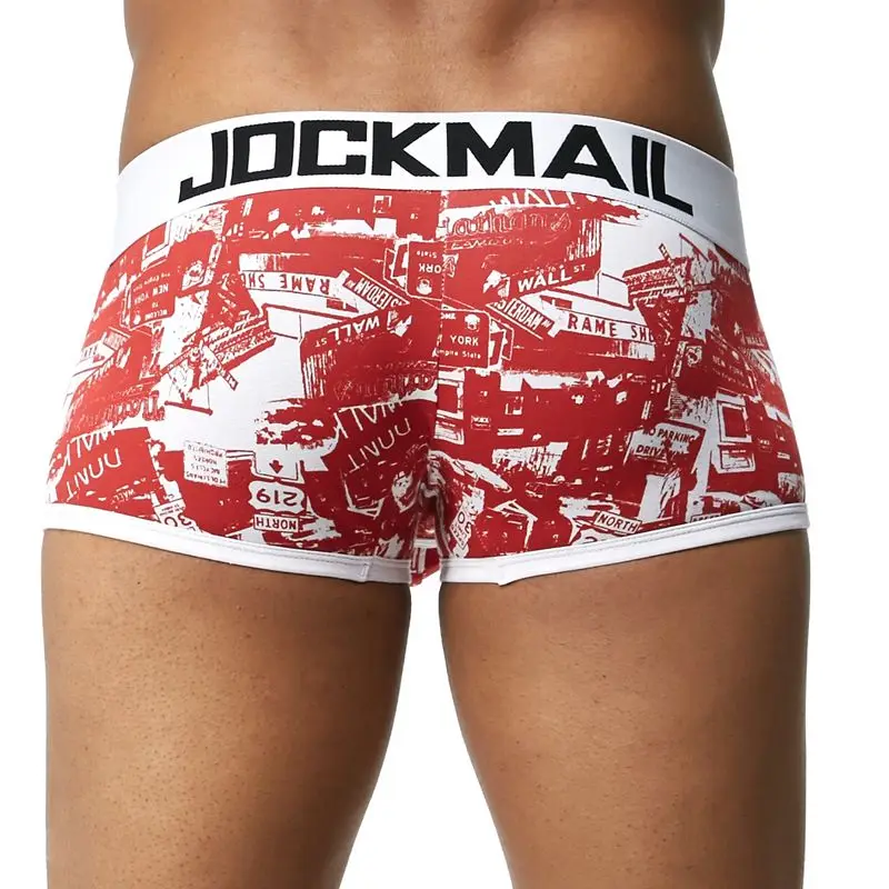 JOCKMAIL, новинка, боксеры, мужское нижнее белье, хлопок, с принтом, сексуальные мужские трусы, боксеры, мужские боксеры, мужские трусы, трусы для геев