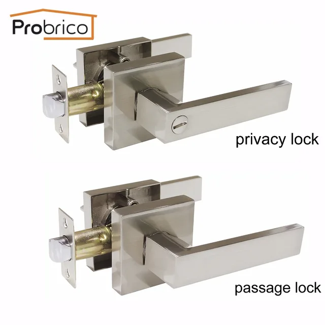 Probrico Stainless Steel Privacy/Passage Interior Door Lock Set ... Probrico Stainless Steel Privacy/Passage Interior Door Lock Set ...