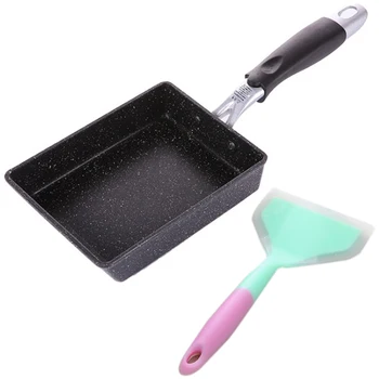 

Hot 13X18Cm Frying Pan Omelette Black Non-Stick Pan Fry Egg Pan Pancake Kitchen Pot Only Use for Gas Cooker
