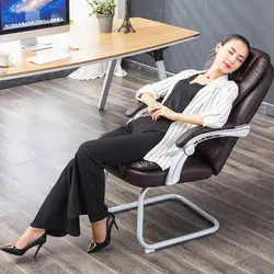 Современная Простота может лежать вниз босс стул искусственная кожа бытовой компьютерный стул лук офис стул для сотрудников