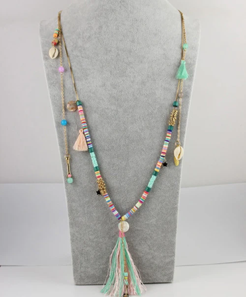 2015 Accesorios Partido de Las Mujeres de Largo de Varias Capas de Cuero Boho de Las Borlas de Cadenas Collares de La Joyería Declaración|necklace review|jewelry handcuff necklacejewelry vogue - AliExpress