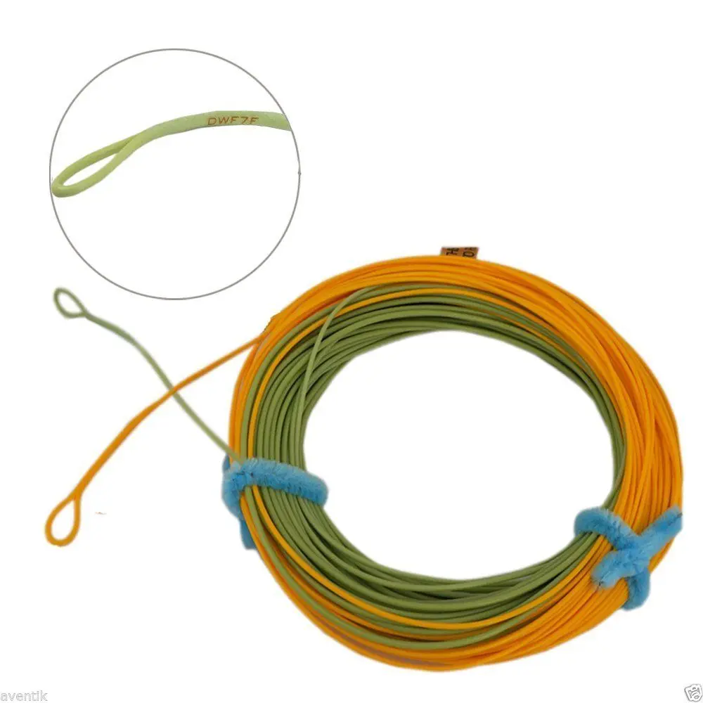 Aventik Fly Fishing Line ультра низкая полоска Даул-тон Вес вперед плавающая летная линия с сварными петлями линия ID L