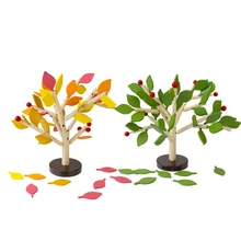 Baby toys Wooden building block table game model tree children education assembling garden play games kids gifts