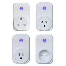 AU/US/EU/UK Plug Smart Wifi Plug LED Light Display Max250V Google Home Accept Alexa Control Smart Socket Drop Shipping aluminum shell led snowflake star patterns landscape projector christmas projection lamp for us uk eu plug drop shipping