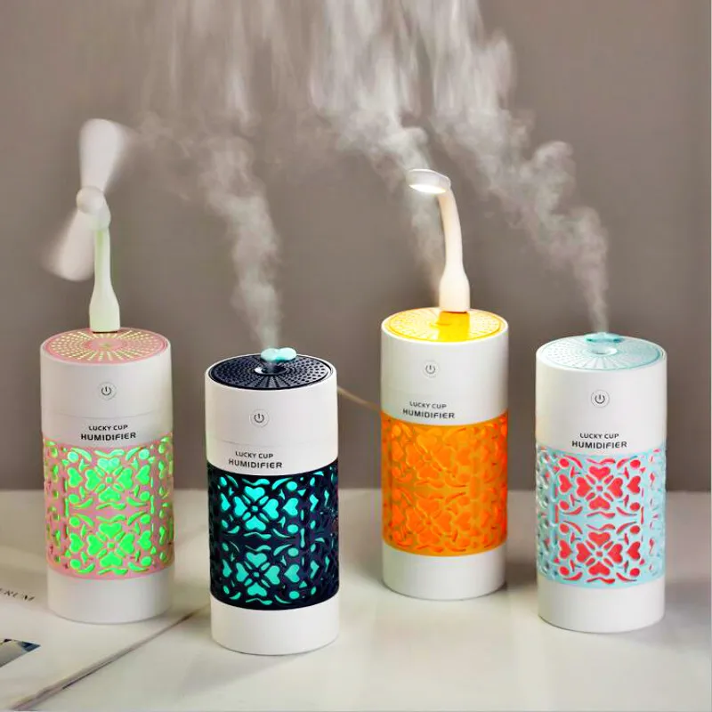 250Ml USB Ultrasonic Air Humidifier Essential Oil Aromatherapy Diffuser with Hollow Carving Colorful LED Night Light | Бытовая техника